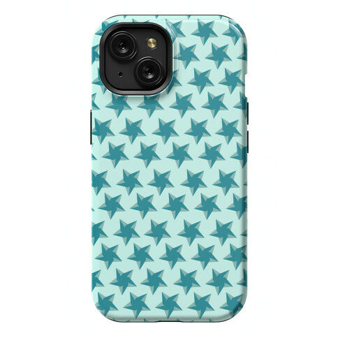 Teal Star Pattern Phone Case